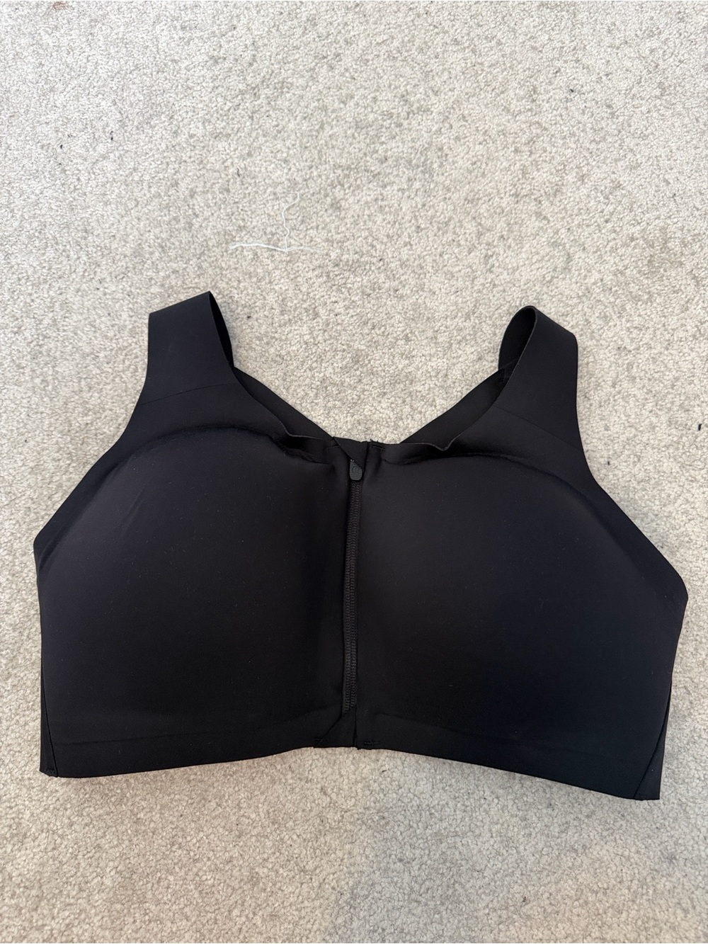 lululemon athletica Black Front Zip Wireless Sports Bra